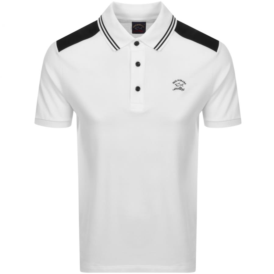 Alternative Image for ProductPaul And Shark Short Sleeve Polo T Shirt White1